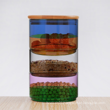 custom glass jar gold lid glass jar honey coloured kitchen storage glass jar